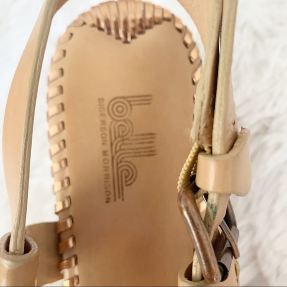 Belle by Sigerson Morrison Woven Metallic Sandals - Picture 6 of 12